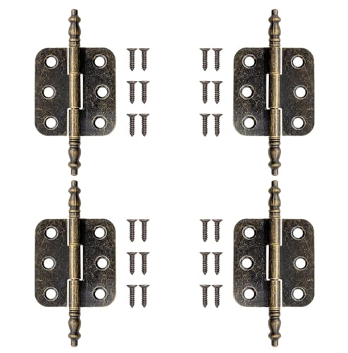 Rifrpha 4 Stück Scharniere Schranktür Antik Messing Retro Türscharniere 70 * 35mm Bronze Mini Scharniere für Schranktüren Messing Faltstoß Scharniere mit 24 Schrauben für Schmuckkästchen, Schränke Rifrpha 4 Stück Scharniere Schranktür Antik Messing Retro Türscharniere 70 * 35mm Bronze Mini Scharniere für Schranktüren Messing Faltstoß Scharniere mit 24 Schrauben für Schmuckkästchen, Schränke von Rifrpha