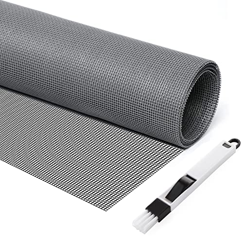 Rifrpha Fliegengitter Stoff Meterware 1.2 * 2.5m Fliegengitter Gewebe Glasfaser Fliegengitter Fiberglas Fenster Grau Fliegennetz Fenster Meterware Fiberglass Screen Mit Fensterputzbürste für Terrasse von Rifrpha