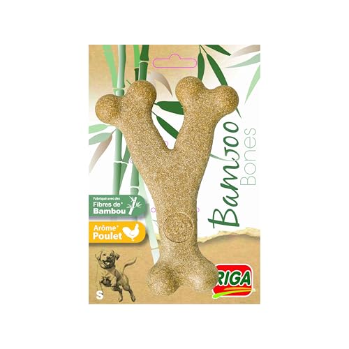 Riga - Doppelter Bamboo Bone – Größe S – Huhnaroma – robust und langlebig – fördert das Kauen – stimuliert den Hund – niedriger Fettgehalt – natürliche Belohnung Riga - Doppelter Bamboo Bone – Größe S – Huhnaroma – robust und langlebig – fördert das Kauen – stimuliert den Hund – niedriger Fettgehalt – natürliche Belohnung von Riga
