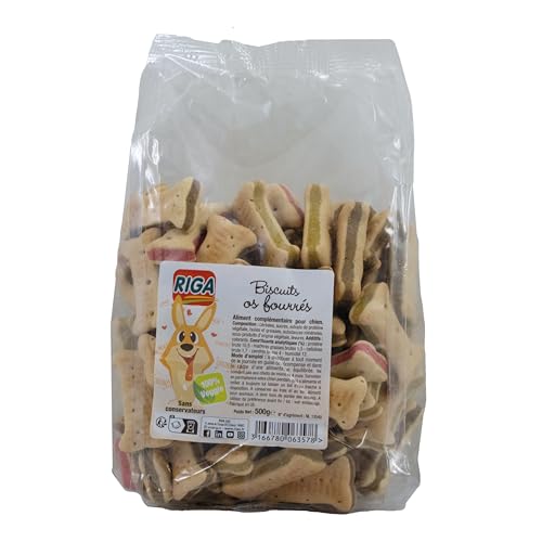 Riga - Gemüsekekse mit Knochen gefüllt – Leckerli für Hunde – knusprige und leckere Kekse – Vegetarische Kekse – fettarm – 500 g Riga - Gemüsekekse mit Knochen gefüllt – Leckerli für Hunde – knusprige und leckere Kekse – Vegetarische Kekse – fettarm – 500 g von Riga