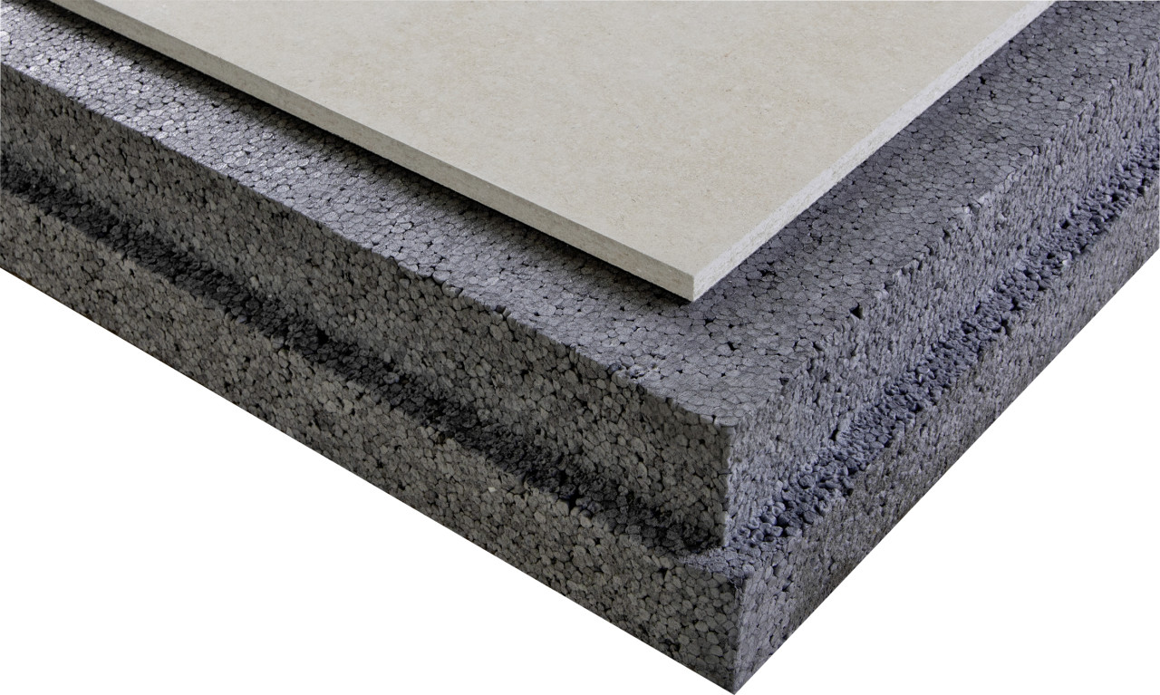 Rigidur Gipsfaser-Dachbodenelement 150 x 50 cm 100 mm mit EPS-Kaschierung von Rigips