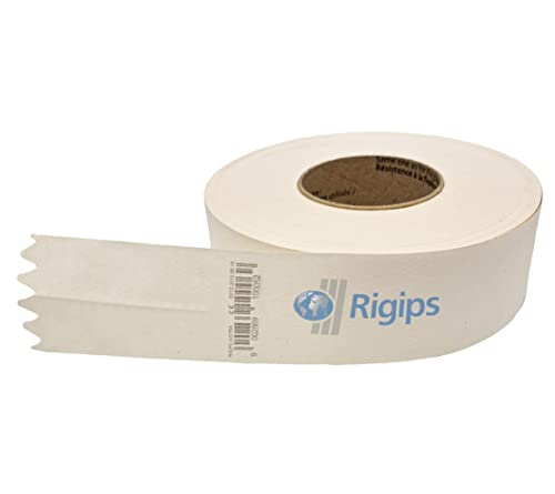 Rigips® Papier Fugendeckstreifen [52mm x 23m Rolle] Papier-Bewehrungsstreifen Reißfest | Fugenband für Gipskartonplatten im Trockenbau von Rigips