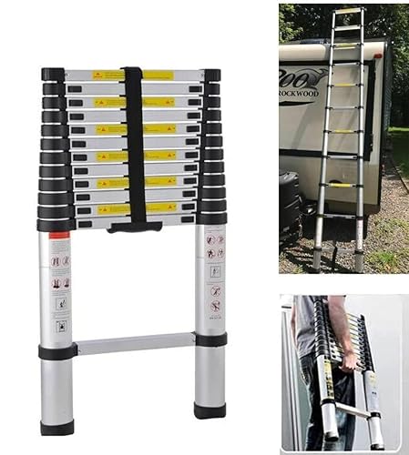 Teleskopleiter 4,4m Ausziehleiter Anlegeleiter Aluminium Ausziehbare Leiter Rutschfester Loftleiter Stehleiter mit 13 Sprossen Tragbare Mehrzweckleiter 150 kg Tragkraft Teleskopleiter 4,4m Ausziehleiter Anlegeleiter Aluminium Ausziehbare Leiter Rutschfester Loftleiter Stehleiter mit 13 Sprossen Tragbare Mehrzweckleiter 150 kg Tragkraft von Rigogo