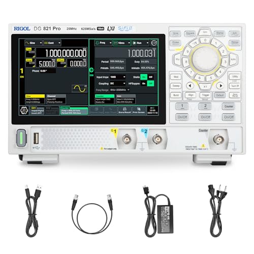 RIGOL Signalgenerator,DG821 Pro Funktions-/Arbiträrwellenformgenerator,tragbar,25MHz,625Msa/s,16 Bit,1 Ausgangskanal,unterstützt mobile Stromversorgung von RIGOL