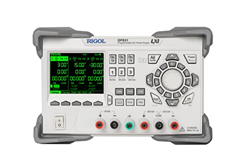 RIGOL DP831 DC-Netzteil, 3 Ausgänge, 8V/5A || 30V/2A, 30V/2A, 160W, geringe Welligkeit und Rauschen: <350uVrms / 2mVpp, schnelle Einschwingzeit: <50 μs, Displayauflösung: 10mV/10mA,3 Jahre Garantie von Rigol