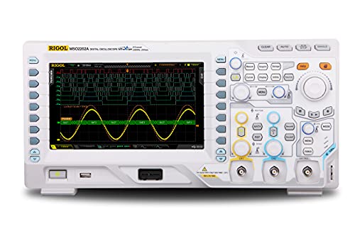 RIGOL MSO2202A-S Digitales Oszilloskop, 200MHz, 2CH, 56Mpts, 2G Sa/s, I2C, SPI, RS232, CAN Decoder als Standard, Logik Analyse Probe als Standard, Eingebaute Signalquelle von Rigol