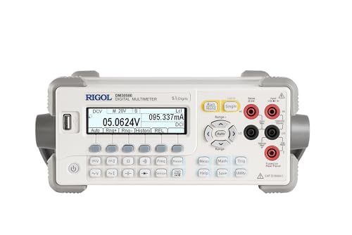 RIGOL DM3058E Digitalmultimeter, 5½-stellig TRMS, 0.015% DCV-Genauigkeit, 123 rdgs/s Leserate, 2000-Punkte-Speicher, monochromes Display (256 x 64 Pixel), 3 Jahre Garantie. von Rigol