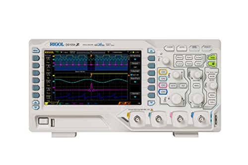 RIGOL DS1054Z Digitales Oszilloskop, 50MHz Bandbreite, 4 Analogkanäle, 24Mpts Speichertiefe, 1G Sa/s Abtastrate, freie Trigger- und Dekodierfunktion, 3 Jahre Garantie von Rigol