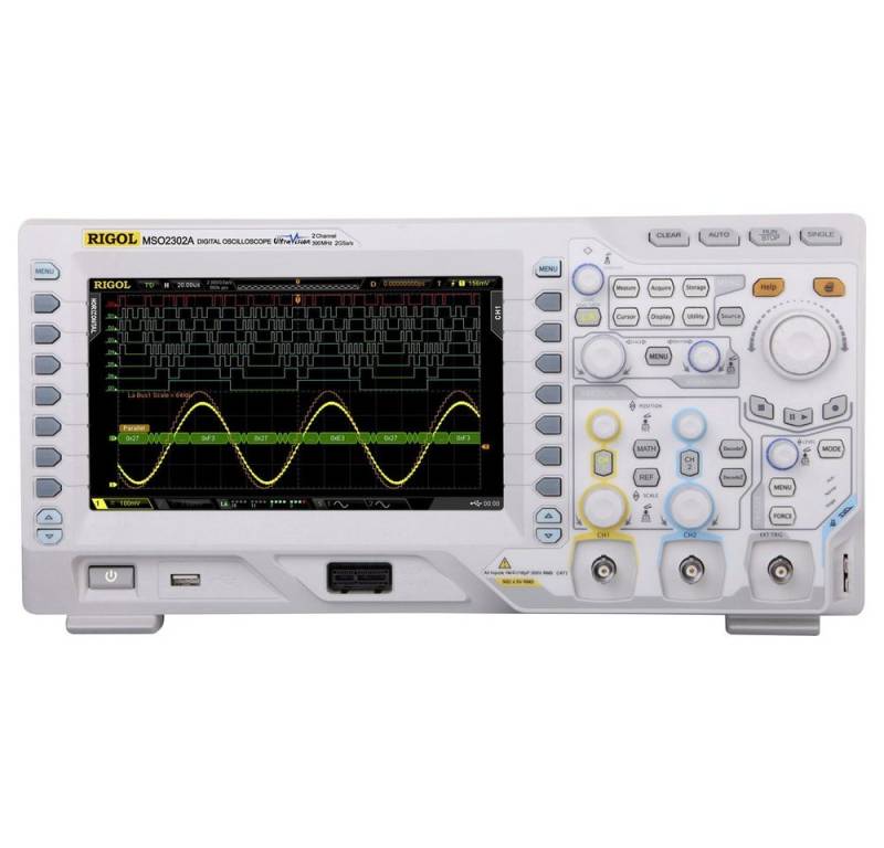 Rigol Spannungsprüfer Digital-Oszilloskop Rigol MSO2302A 300 MHz 18-Kanal 1 GSa/s 7 Mpts 8 B, (MSO2302A) von Rigol
