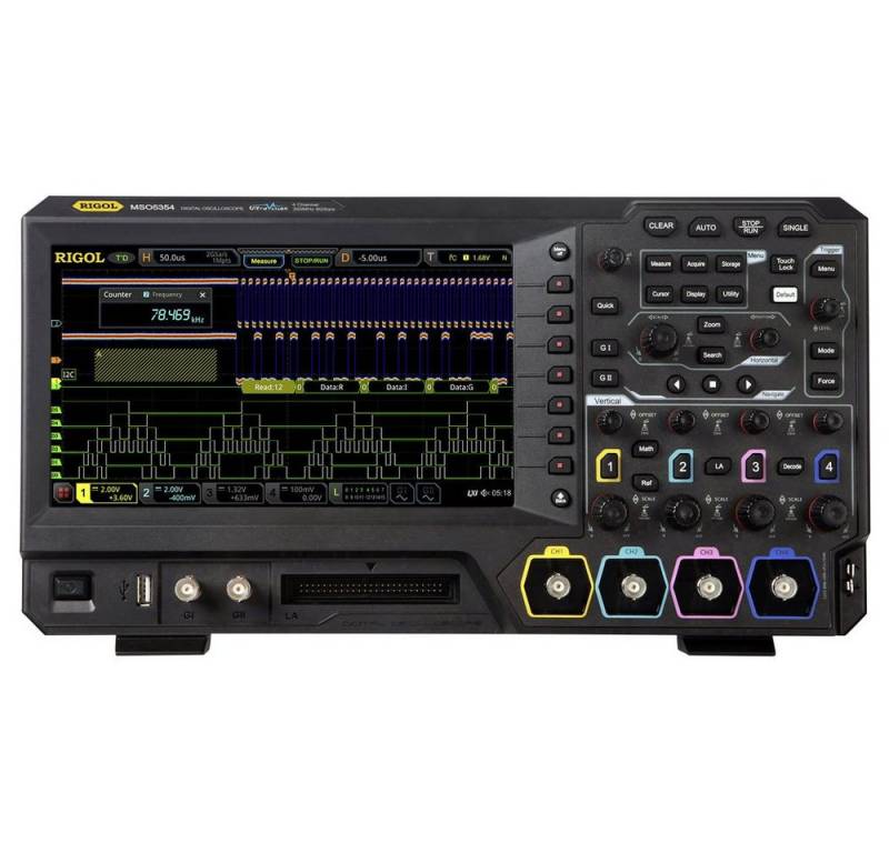 Rigol Spannungsprüfer Rigol MSO5354 Digital-Oszilloskop 350 MHz 8 GSa/s 100 Mpts 8 Bit 1, (MSO5354) von Rigol