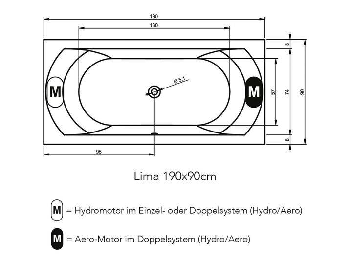 Riho, Badewanne, Lima Easypool 3.1 Baignoires rectangulaires, commande tactile, à encastrer, 2 places, blanc Riho, Badewanne, Lima Easypool 3.1 Baignoires rectangulaires, commande tactile, à encastrer, 2 places, blanc von Riho