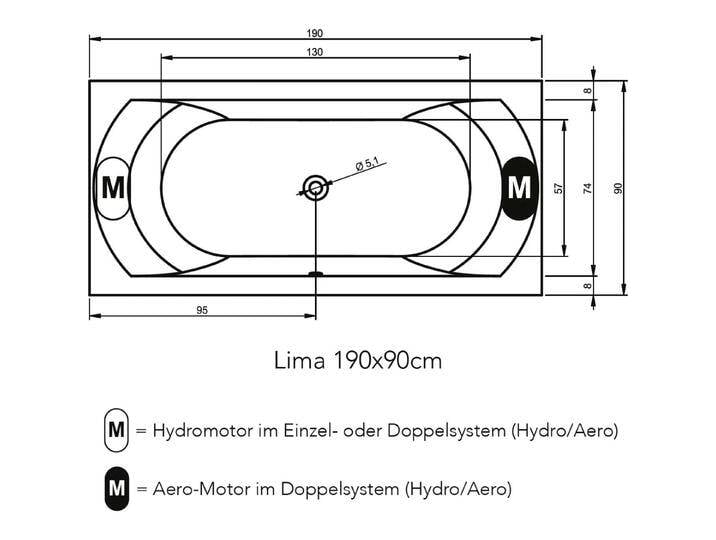 Riho, Badewanne, Lima Easypool 3.1 Baignoires rectangulaires, commande tactile, à encastrer, 2 places, blanc Riho, Badewanne, Lima Easypool 3.1 Baignoires rectangulaires, commande tactile, à encastrer, 2 places, blanc von Riho