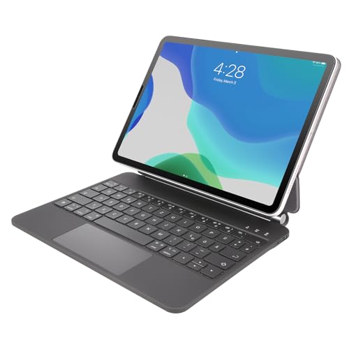 Rii Air Tastatur mit Touchpad Büro, Pro 11 Hülle mit Tastatur Office, Air 5 Hülle mit Tastatur, Pro 11 Tastatur, Bluetooth Verbindung, Magnetisch Befestigbar (für iPad Pro 11" & iPad Air 6/5/4) von Rii
