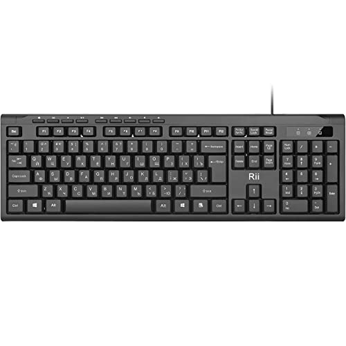 Rii Russische Tastatur, Kabelgebunden für Mac/PC/Tablet/Windows/Android/Microsoft - Schlankes Business-Design Rii Russische Tastatur, Kabelgebunden für Mac/PC/Tablet/Windows/Android/Microsoft - Schlankes Business-Design von Rii