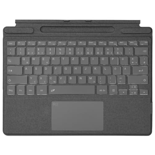 Rii Surface Tastatur für Surface Pro 9/Pro 8/Pro X, Bluetooth 5.2 Tastatur mit Touchpad und 7-Farbiger Hintergrundbeleuchtung - Grau QWERTZ(Der Steckplatz kann den Surface Pen nicht Aufladen) Rii Surface Tastatur für Surface Pro 9/Pro 8/Pro X, Bluetooth 5.2 Tastatur mit Touchpad und 7-Farbiger Hintergrundbeleuchtung - Grau QWERTZ(Der Steckplatz kann den Surface Pen nicht Aufladen) von Rii