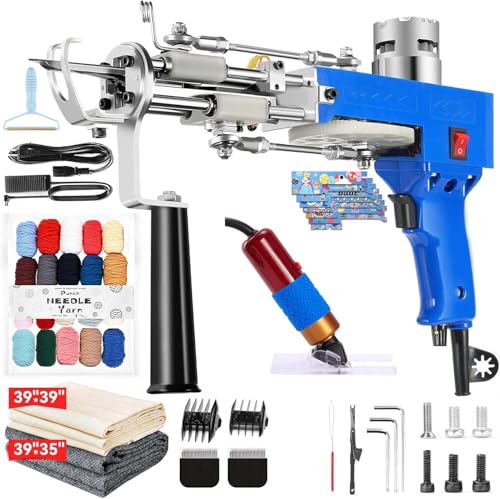 Riiai Tufting Gun Starter-Kit für Tufting, Tufting Pistole mit Teppichschneider, Teppichherstellungsset, Teppichpistole für Schnittflor und Schleifenflor, Teppichschneider für Skulpturen Riiai Tufting Gun Starter-Kit für Tufting, Tufting Pistole mit Teppichschneider, Teppichherstellungsset, Teppichpistole für Schnittflor und Schleifenflor, Teppichschneider für Skulpturen von Riiai