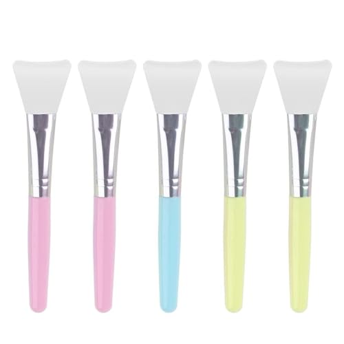 Riiichflowshop 5-teiliges Silikon-Reinigungs- und Mischpinselset UV-Harz-Reinigungsform-Werkzeug Schmuckherstellungs-Werkzeug leicht zu reinigen Farben zufällige Auswahl Silikon von Riiichflowshop