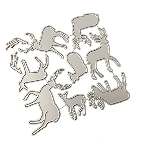 Riiichflowshop Stanzschablone mit Weihnachtshirsch-Motiv für Scrapbooking Prägung Papier Karten Dekoration von Riiichflowshop