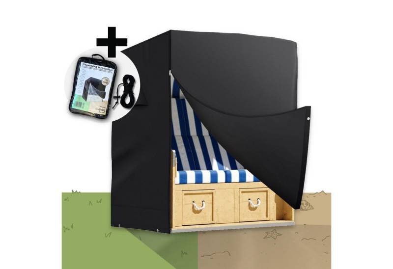 riijk Strandkorb-Schutzhülle Strandkorbhülle winterfest 600D Oxford Gewebe wasserdicht UV beständig, 135 cm breit, Gartenmöbel Abdeckung riijk Strandkorb-Schutzhülle Strandkorbhülle winterfest 600D Oxford Gewebe wasserdicht UV beständig, 135 cm breit, Gartenmöbel Abdeckung von riijk