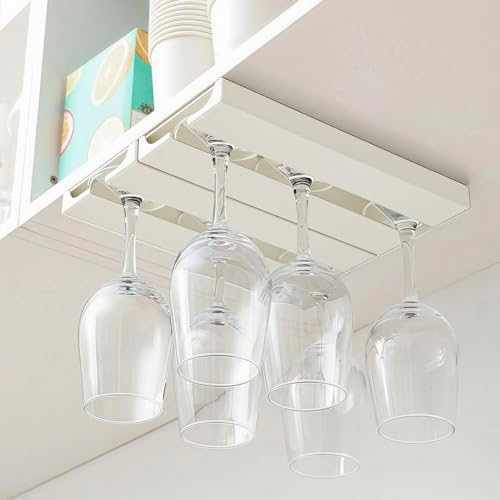 Riipoo Weinglasregal – Platzsparender Unterschrank & Regal, Stielglashalter, vielseitiger Aufhänger für verschiedene Glasgrößen, 2er-Pack, Weiß Riipoo Weinglasregal – Platzsparender Unterschrank & Regal, Stielglashalter, vielseitiger Aufhänger für verschiedene Glasgrößen, 2er-Pack, Weiß von Riipoo