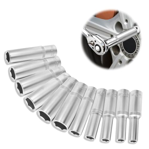 Riisoyu 11 Stück Steckschlüssel Satz, 1/4" Sechskant-Stecknuss-Satz 4-14 mm Lang Nüsse Stecknüsse Nuss Set Steckschlüssel-Einsatz-Satz Sechskant Set Steck Nuss 6 Kant Einsatz Schraubenschlüssel Tief Riisoyu 11 Stück Steckschlüssel Satz, 1/4" Sechskant-Stecknuss-Satz 4-14 mm Lang Nüsse Stecknüsse Nuss Set Steckschlüssel-Einsatz-Satz Sechskant Set Steck Nuss 6 Kant Einsatz Schraubenschlüssel Tief von Riisoyu