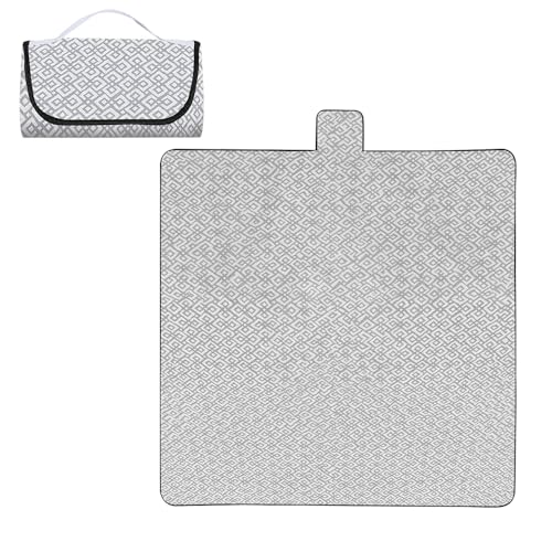 Riisoyu 200 x 150cm Picknickdecke Wasserdicht, Stranddecke Eindicken Leicht Campingdecke mit Tragegriff Faltbare Strandmatte Tragbare Waschbar Strandunterlage Isoliert Outdoor Decke für Park Garten von Riisoyu