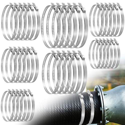 Riisoyu 42 Stück Edelstahl CV Schlauchschellen Set, Universal Achsmanschette Schellen 10-70mm Achsmanschetten Schlauchklemmen Werkzeug 70-150 mm Einstellbar Schellen Gelenk Boot Crimp Clamp Kit von Riisoyu