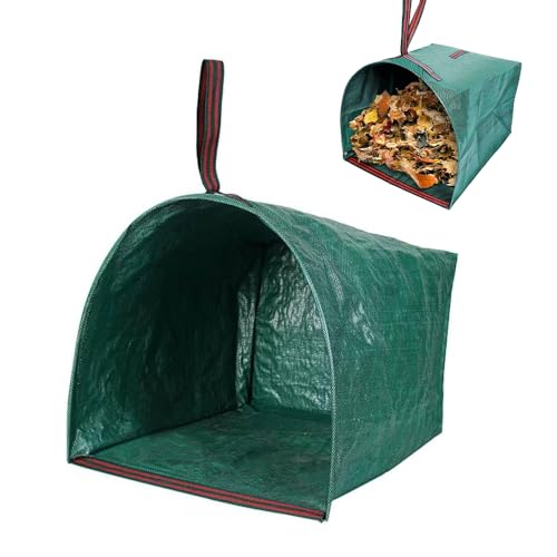 Riisoyu Gartenabfallsack, 150L Gartensack mit Griffen Gartenabfallsack Stabil Laubsack Faltbar robust Korrosionsbeständig aus Polypropylen-Gewebe für Laubabfall, Gartenabfälle und Grünschnitt von Riisoyu