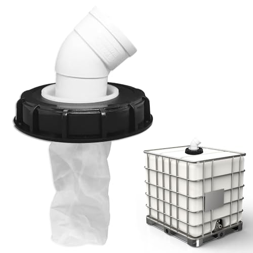 Riisoyu IBC Deckelfilter, Nylon Deckel mit Filter Waschbar 163mm IBC Filterdeckel mit Bogen DN 75 45° Tankdeckel Wasserfilter für Regenwassertank Tonnenfass IBC Container Riisoyu IBC Deckelfilter, Nylon Deckel mit Filter Waschbar 163mm IBC Filterdeckel mit Bogen DN 75 45° Tankdeckel Wasserfilter für Regenwassertank Tonnenfass IBC Container von Riisoyu