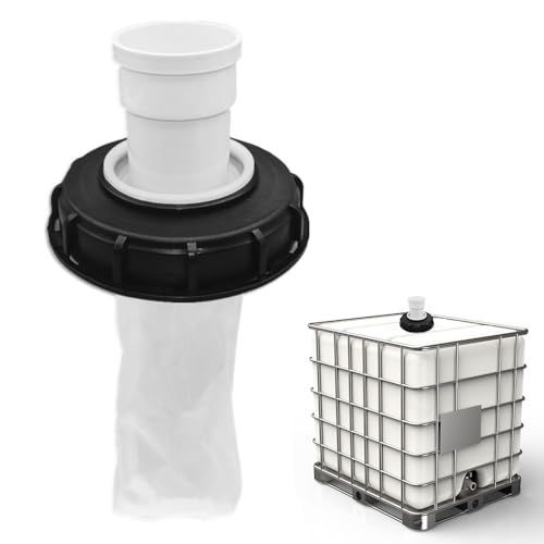 Riisoyu IBC Gerader Kopf mit Filter, Nylon Deckel mit Filter Waschbar 165mm IBC Filterdeckel mit DN 150 Tankdeckel Wasserfilter für Regenwassertank Tonnenfass IBC Container Riisoyu IBC Gerader Kopf mit Filter, Nylon Deckel mit Filter Waschbar 165mm IBC Filterdeckel mit DN 150 Tankdeckel Wasserfilter für Regenwassertank Tonnenfass IBC Container von Riisoyu
