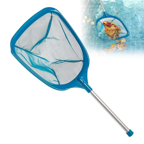 Riisoyu Pool Kescher, Ultra Feinmaschiges Netz mit Griff Poolreinigung Kescher Poolkescher für Schwimmbad, Algen Pool, Planschbecken und Whirlpool Pool Kescher Große Aufnahmelippe Blau von Riisoyu