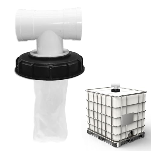 Riisoyu T-Typ IBC Deckelfilte, Nylon Deckel mit Filter Waschbar 165mm IBC Filterdeckel mit DN150 Tankdeckel Wasserfilter für Regenwassertank Tonnenfass IBC Container von Riisoyu