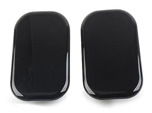 RIJPEX 1 Paar Motorrad-ABS-Antennenlochstopfen-Einfülldeckel, kompatibel mit Road Street Glide King FLHR, Chrom/Glänzend Schwarz (Color : Noir) von RIJPEX