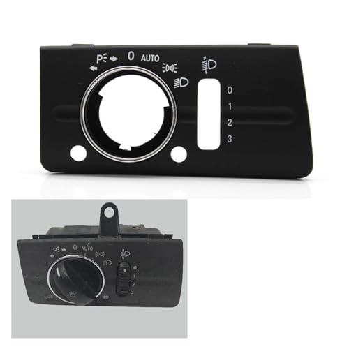 RijPex LHD Auto Innenraum Front Armaturenbrett Scheinwerfer Schalter Abdeckung Kopf Lampe Panel Trim Ersatz Kompatibel mit Mercedes W211 E Klasse 320 350 (Color : W211 Model C Black) von RijPex