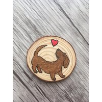 Dachshund Magnet Dackel Kühlschrankmagnet Geschenk Für Dackelfans Muttertag Rauhaardackel von RikeBayerArt
