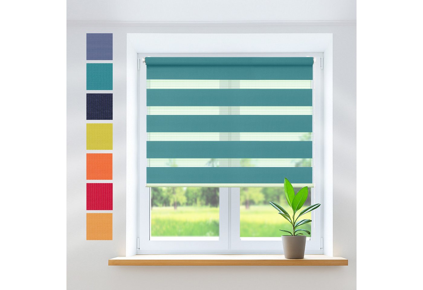 Doppelrollo Fensterrollo COR Duo-Rollo Klemmfixierung Zebrarollo, Rikmani, Klemm- oder Schraubmontage Doppelrollo Fensterrollo COR Duo-Rollo Klemmfixierung Zebrarollo, Rikmani, Klemm- oder Schraubmontage von Rikmani