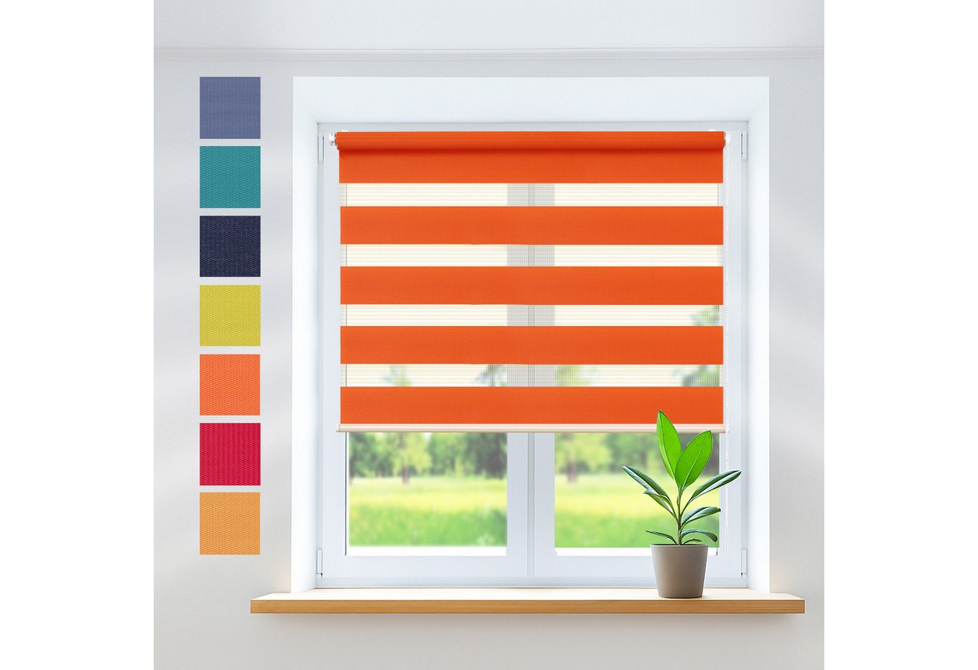Doppelrollo COR Rollo ohne Bohren 50x150 cm, orange, Rikmani, Klemm- oder Schraubmontage, Moderne Optik, Klemm- oder Schraubmontage, Sicht- und Sonnenschutz Doppelrollo COR Rollo ohne Bohren 50x150 cm, orange, Rikmani, Klemm- oder Schraubmontage, Moderne Optik, Klemm- oder Schraubmontage, Sicht- und Sonnenschutz von Rikmani