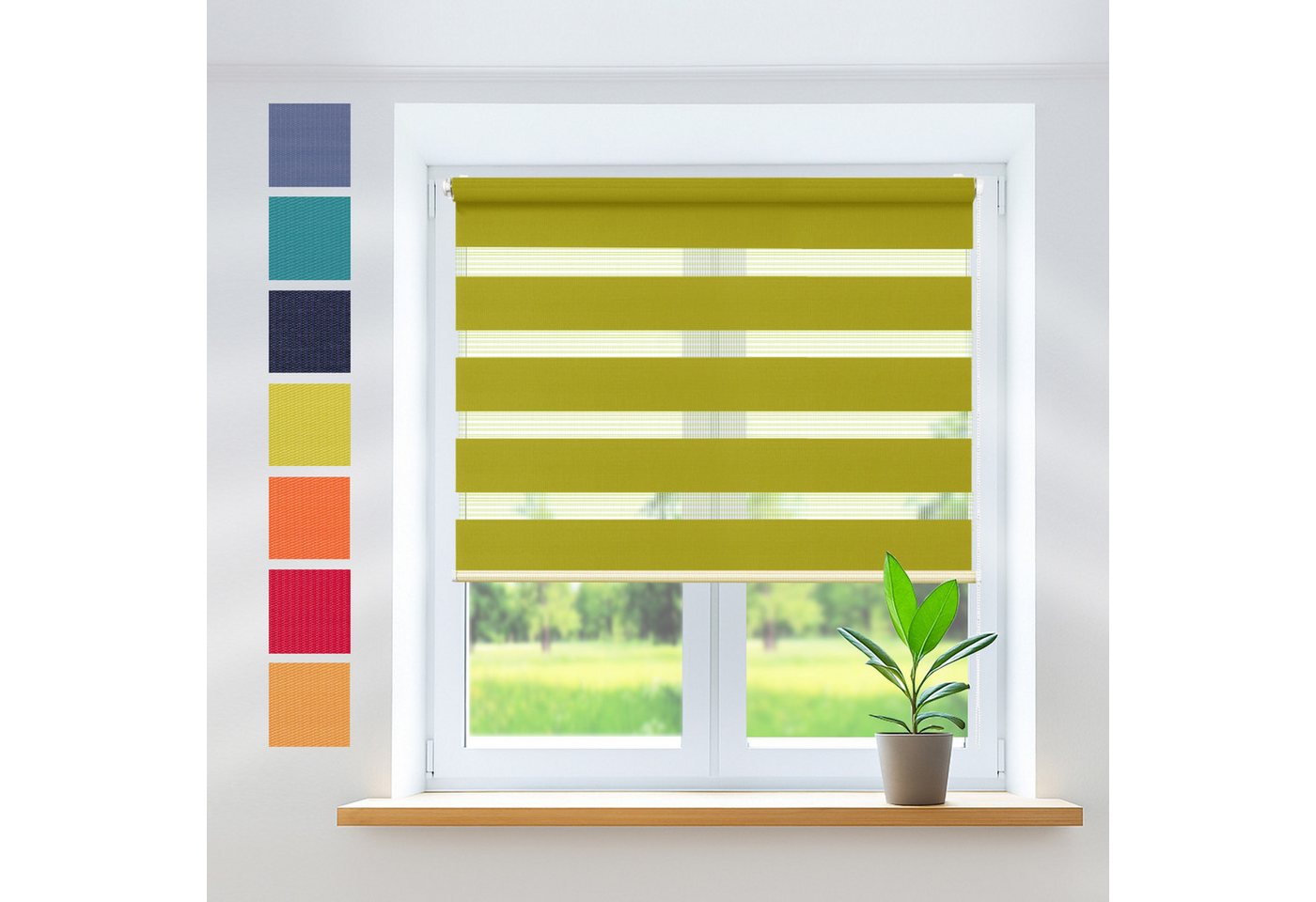 Doppelrollo Fensterrollo COR Duo-Rollo Klemmfixierung Zebrarollo, Rikmani, Klemm- oder Schraubmontage Doppelrollo Fensterrollo COR Duo-Rollo Klemmfixierung Zebrarollo, Rikmani, Klemm- oder Schraubmontage von Rikmani