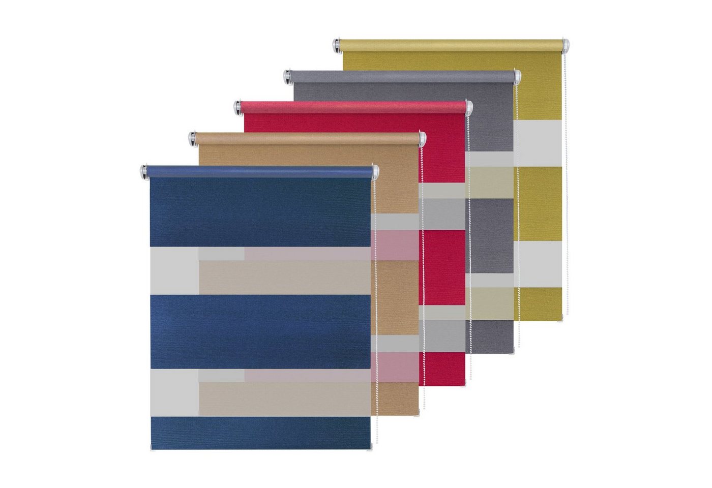 Doppelrollo Fensterrollo MON Duo-Rollo Klemmfixierung Zebrarollo Seitenzugrollo, Rikmani, Klemm- oder Schraubmontage Doppelrollo Fensterrollo MON Duo-Rollo Klemmfixierung Zebrarollo Seitenzugrollo, Rikmani, Klemm- oder Schraubmontage von Rikmani
