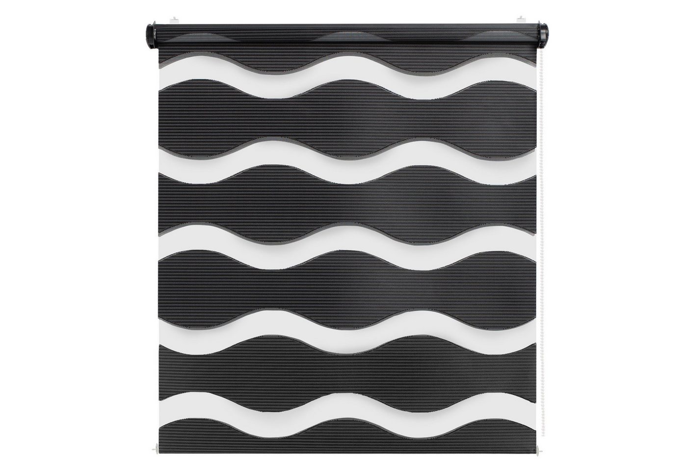 Doppelrollo WELLE 50x150 cm, schwarz, Rikmani, Klemm- oder Schraubmontage, Moderne Optik, Klemm- oder Schraubmontage, Sicht- und Sonnenschutz Doppelrollo WELLE 50x150 cm, schwarz, Rikmani, Klemm- oder Schraubmontage, Moderne Optik, Klemm- oder Schraubmontage, Sicht- und Sonnenschutz von Rikmani