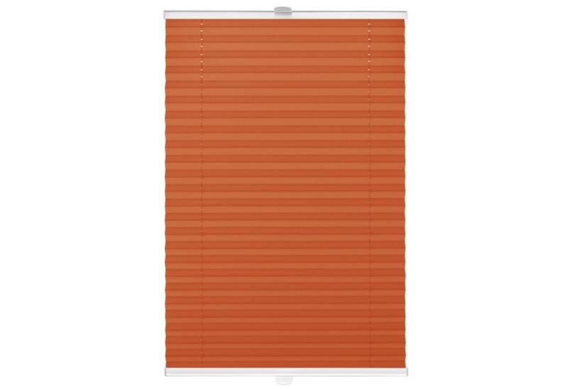 Rikmani Plissee Klemmfix, ohne Bohren CLASSIC 45x100, orange, Klemm- oder Schraubmontage, Klemmfix, ohne Bohren, Sonnenschutz von Rikmani