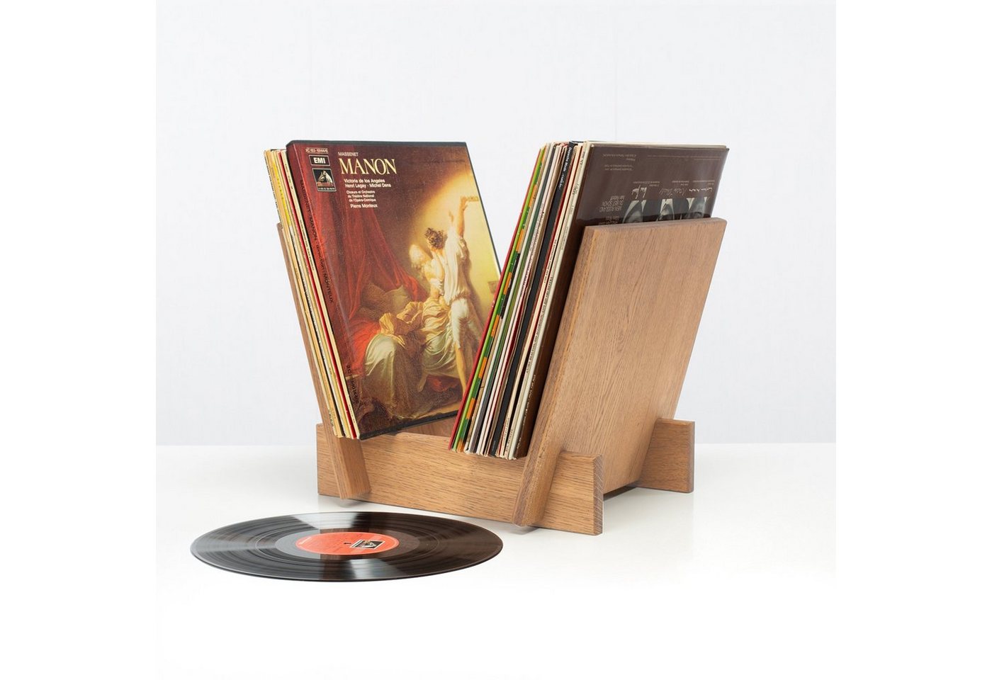 Rikmani CD-Regal Aufbewahrung von Vinylplatten - Schallplattenhalter ALEX von Rikmani