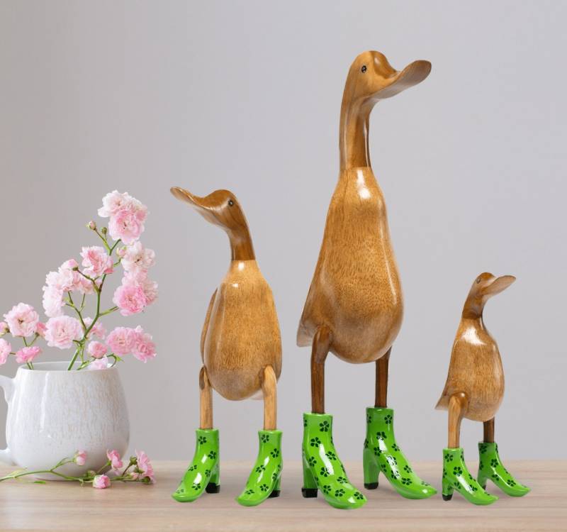 Rikmani Dekofigur Holzfigur Ente, Handgefertigte Dekoration aus Holz, Geschenk, Perfekt als Deko & Geschenk zu jedem Anlass von Rikmani