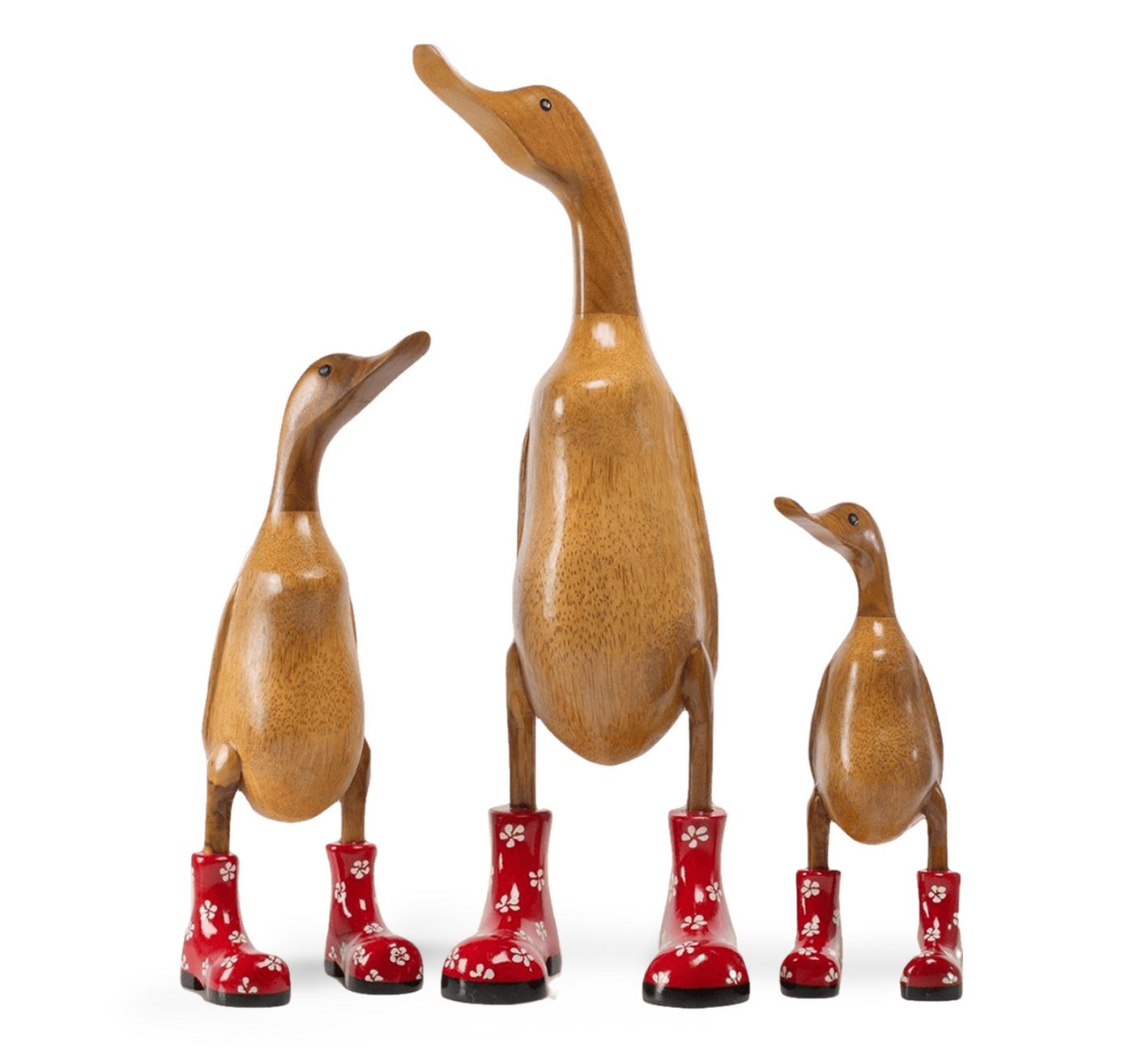 Rikmani Dekofigur Holzfigur Ente Stiefel - Handgefertigte Dekoration aus Holz Geschenk, 3 Holzarten Rikmani Dekofigur Holzfigur Ente Stiefel - Handgefertigte Dekoration aus Holz Geschenk, 3 Holzarten von Rikmani