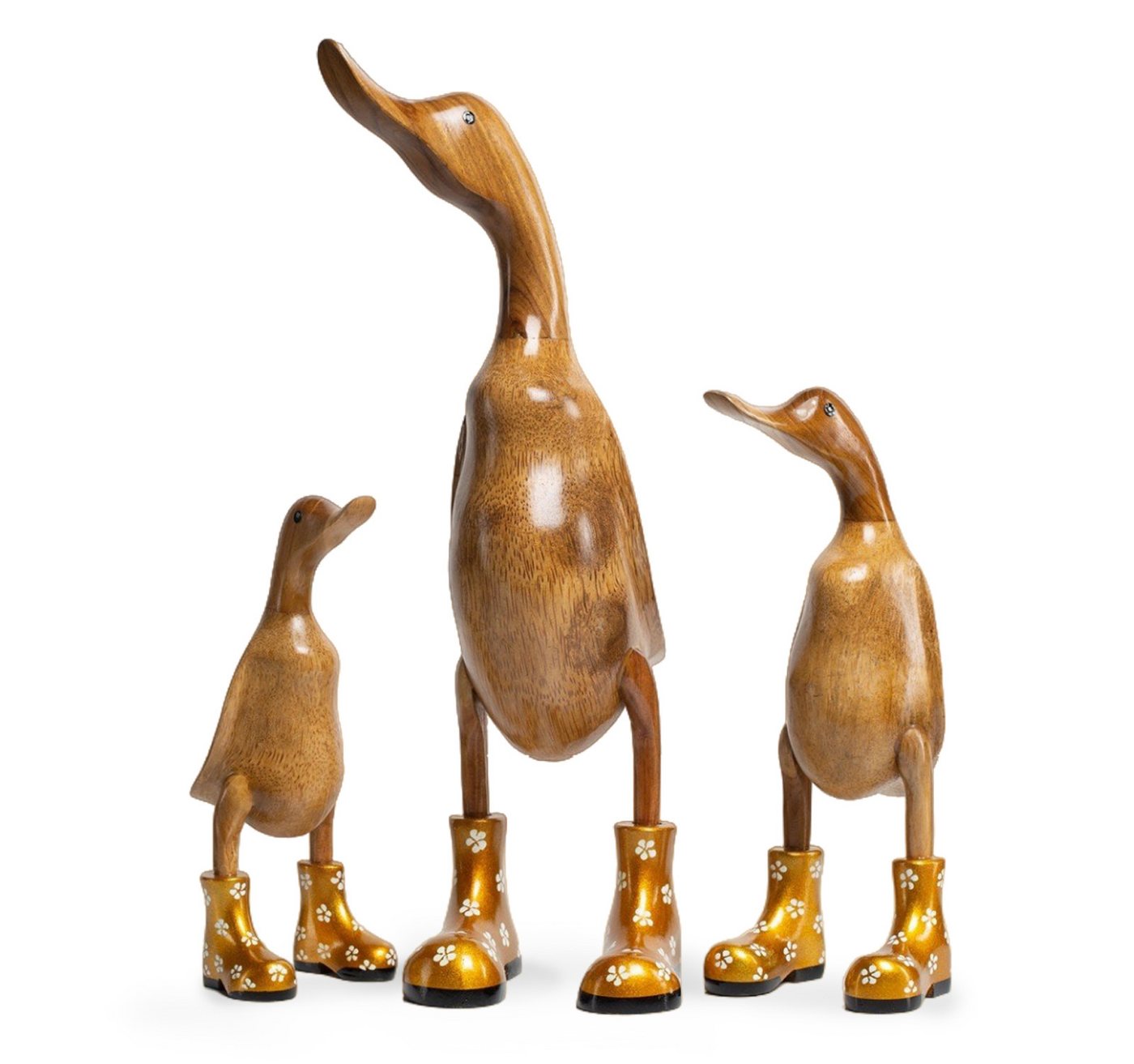 Rikmani Dekofigur Holzfigur Ente Stiefel - Handgefertigte Dekoration aus Holz Geschenk, 3 Holzarten Rikmani Dekofigur Holzfigur Ente Stiefel - Handgefertigte Dekoration aus Holz Geschenk, 3 Holzarten von Rikmani