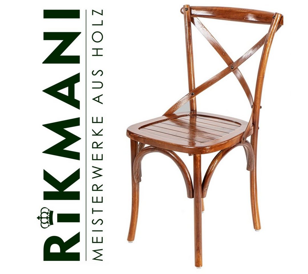 Rikmani Esszimmerstuhl Retro Stuhl Holz Küchenstuhl aus Teakholz - Vintage Stuhl NOSTALGIE (1 St) von Rikmani