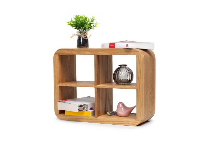 Rikmani Regal-Schreibtisch Standregal Eiche FEN Holzregal Tischregal von Rikmani