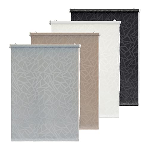 Rikmani Tageslichtrollo Verdunkelungsrollo Fensterrollo Dia Klemmfixierung Seitenzugrollo Klemmrollo für Fenster ohne Bohren, lichtdurchlässig grau 120-170 cm Rikmani Tageslichtrollo Verdunkelungsrollo Fensterrollo Dia Klemmfixierung Seitenzugrollo Klemmrollo für Fenster ohne Bohren, lichtdurchlässig grau 120-170 cm von Rikmani