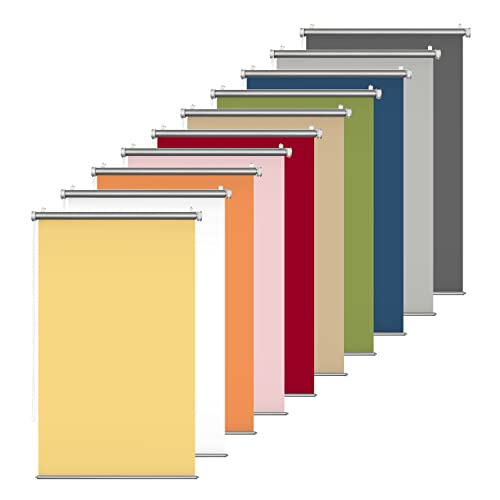 Rikmani Thermorollo ohne Bohren Lichtblick Klemmfix Hitzeschutz Verdunkelungsrollo Wandmontage Sichtschutz Rollo für Fenster und Türen mit Silberbeschichtung anthrazit 50x150 cm von Rikmani