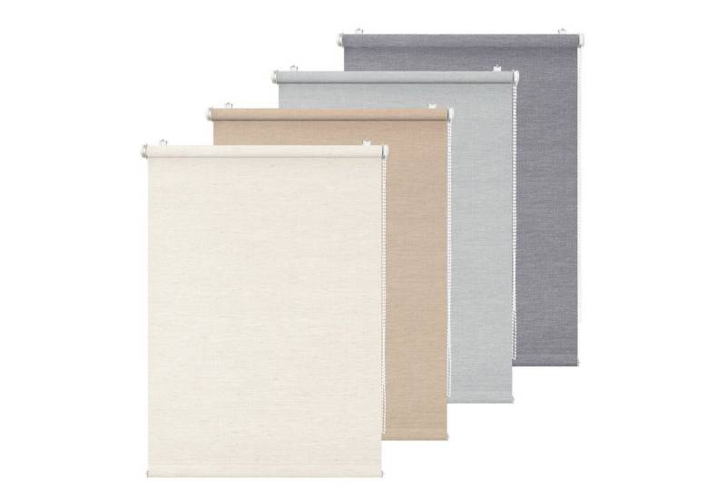Doppelrollo Tageslichtrollo SCANDI - SC asche 50-150, Rikmani, Klemm- oder Schraubmontage, Moderne Optik, Klemm- oder Schraubmontage, Sicht- und Sonnenschutz von Rikmani